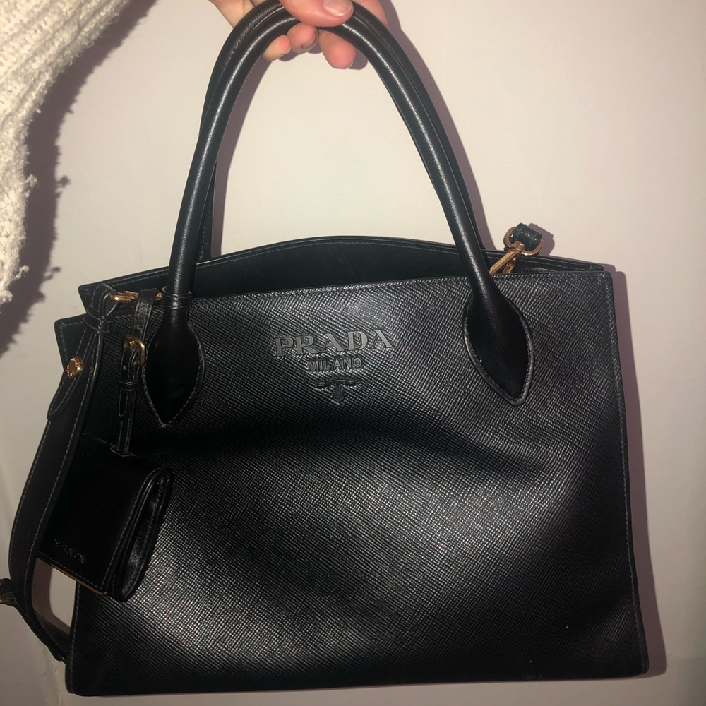 Medium black Prada Monochrome bag